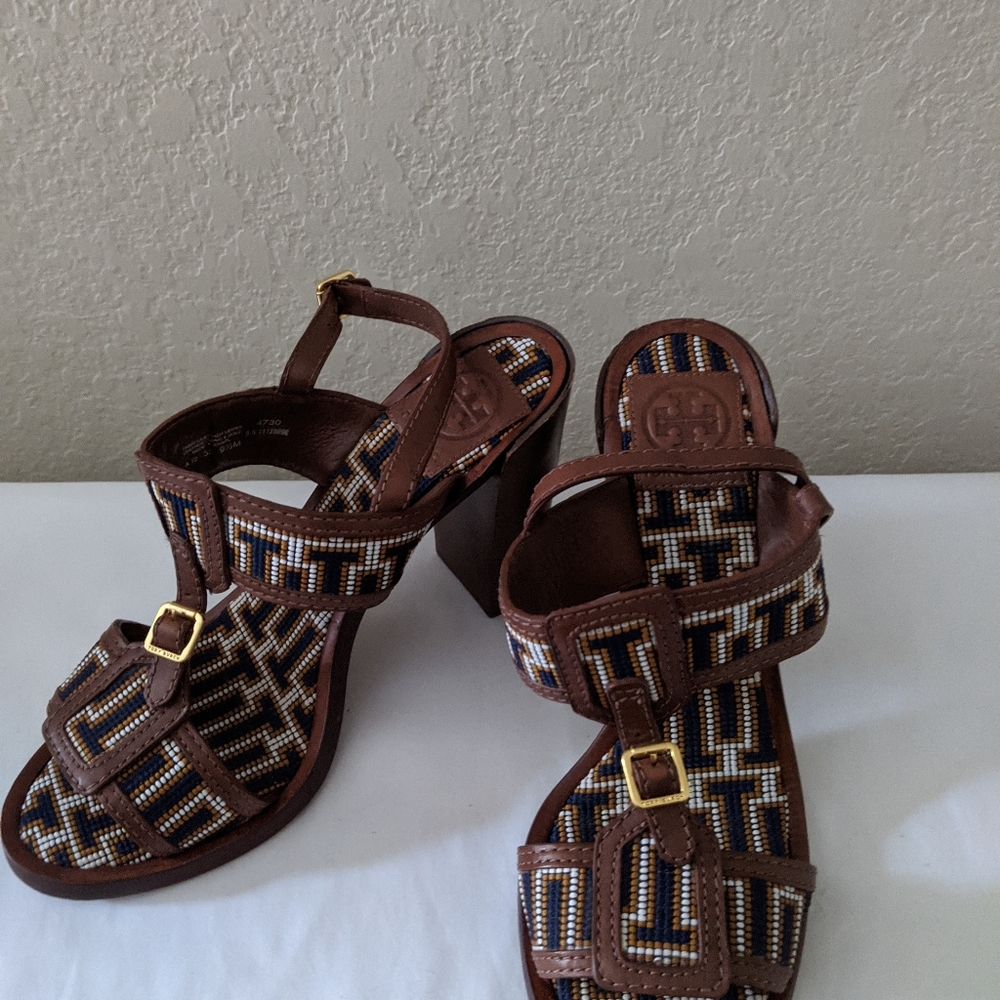 Tory Burch Aztec Woven Sandals